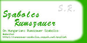 szabolcs rumszauer business card